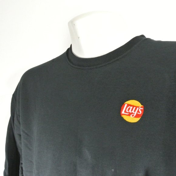 LAY'S Potato Chips Frito-Lay Pepsico Black Sweatshirt Employee Uniform S Small - Picture 3 of 8